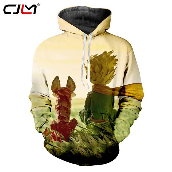 

men's hoodies & sweatshirts cjlm bible costumes funny print the little sweatshirt anime man hiphop long sleeve pullovers tracksuits, Black
