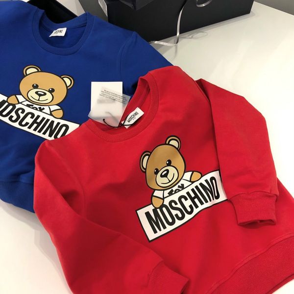 

дети марка толстовка толстовка мода мальчики девочки письмо печати с рисунком медведь толстовка ребенок активный толстовка топы детская одеж, Black