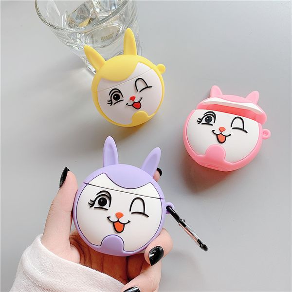

cute cartoon silicone wink rabbit earphone cover for apple airpods 1 2 case