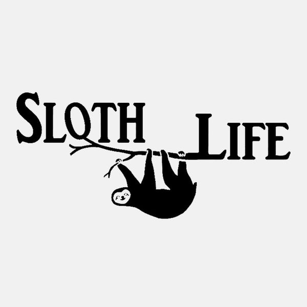 

13.8cm*6.2cm sloth life lovely humour animal funny vinyl car window sticker decal