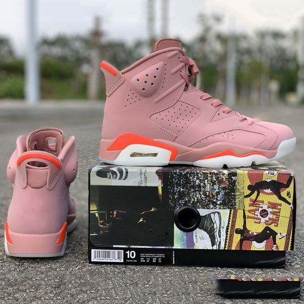 

2019 Aleali May Basketball Shoes 6s Pink Upper Leather New Designer Athletic Trainers Mens Women Sports Shoes Size 36-45