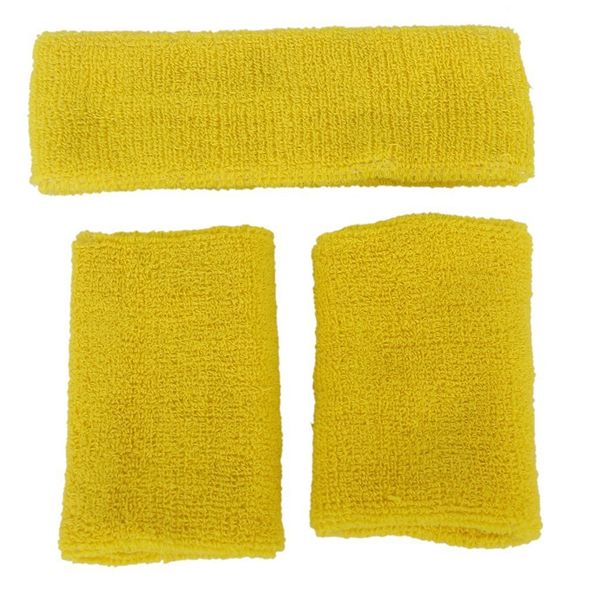 

1x band and 2x bracelets elastic for sport - yellow, Black;red