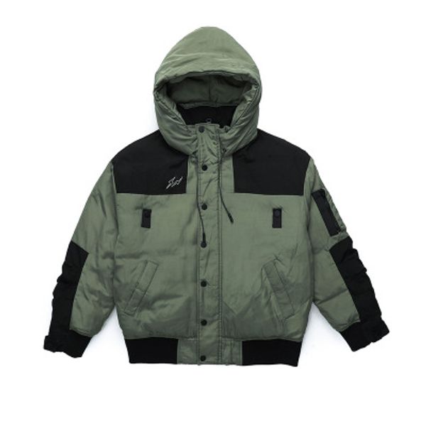 

mens designer down coat fashion street style mens jackets fashion lightning niche brand thick coat warm clothes for winter 3 styles, Black