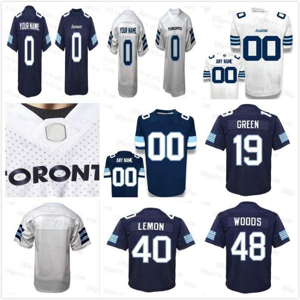 

2019 custom toronto argonauts premier tc alt navy blue white #15 ray football jersey, Black