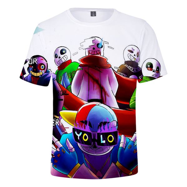 

undertale 3d печатные мужские футболки для отдыха и высокое качество harbour style leisure tops в 2019 году, White;black