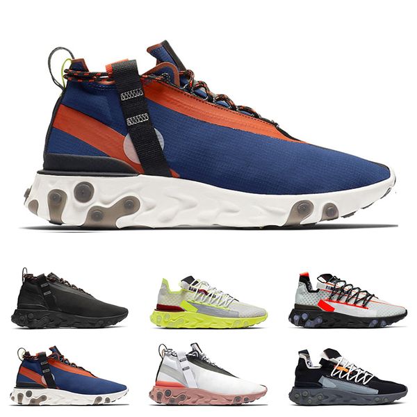 

2020 new react wr ispa men women running shoes ghost aqua wolf grey platinum volt summit white mens trainer fashion sports sneakers, Black