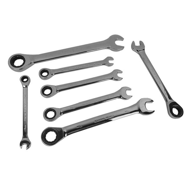 

wrench set hand tool set spanner 7pc fixed head or movable head ratchet torx wrench 8,10,12,13,14,17,19mm repair tools