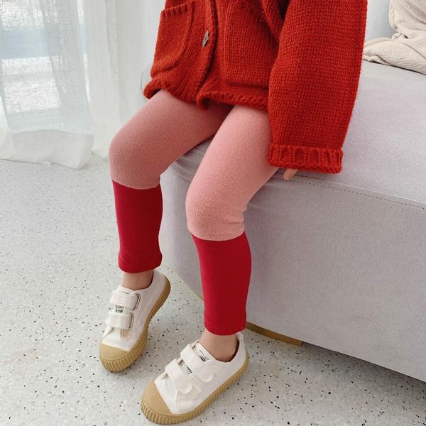 

wlg girls pants kids patchwork spring autumn skinny pant baby casual trousers, Blue