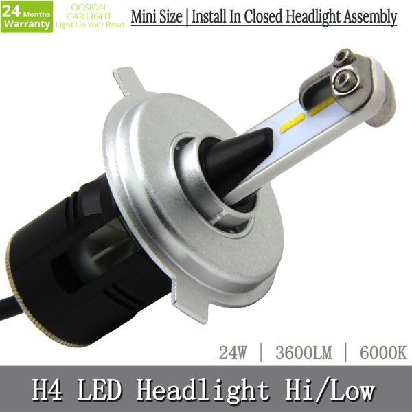

2018 new arrival 6 h4 led headlight bulbs high low beam 48w 7200lm 6000k motorcycle headlights car auto lamp turbo