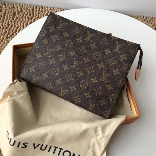 

L12 13 loui 13 vuitton 13 pochette voyage clutch women leather handbag fa hion houlder bag men clutch pur e atchel wallet briefca e, Black;brown