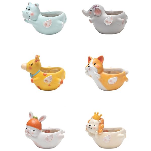 

creative flower pot cartoon cute pet planter resin seeder flower pot deskhome garden home decoration