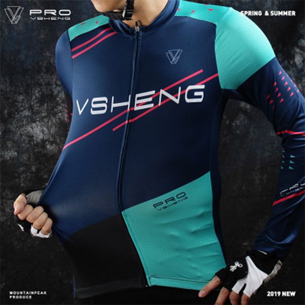 

breathable long sleeve cycling jersey mtb clothing thermal bike jersey for man pockets canvas quick dry anti-sweat summer autumn, Black;red