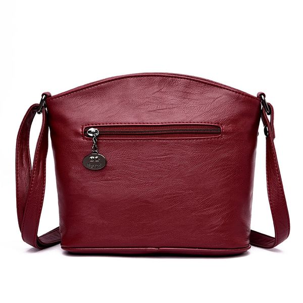 

women's bags new 2020 soft leather handbag texture fashionable wild ms. shoulder messenger bucket bag tide