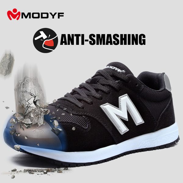 

modyf mens black boots worksafety стали носком обувь для мужчин anti-порезы строительство защиты feetwear обувь