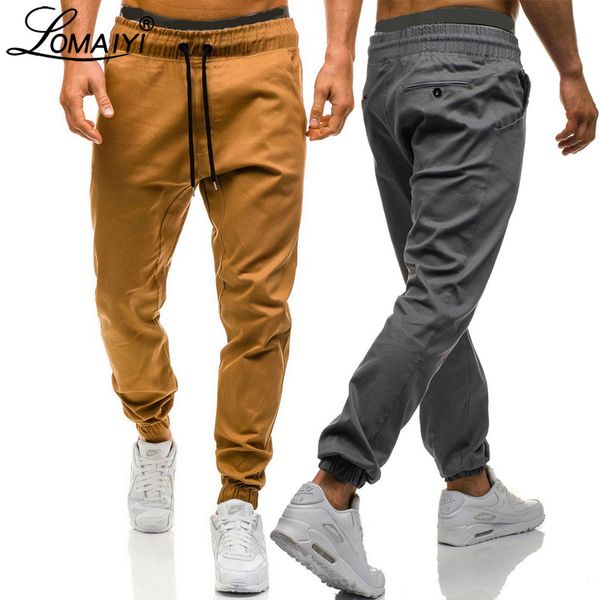 

lomaiyi new cargo joggers pants for men 2019 spring/summer casual pants men's cargo trousers black/green jogger mens bm312