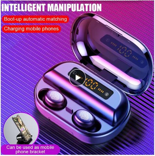 

v11 tws bluetooth наушники 4000mah светодиодный дисплей беспроводная связь bluetooth v5.0 наушники 9d стерео водонепроницаемый наушники с ми