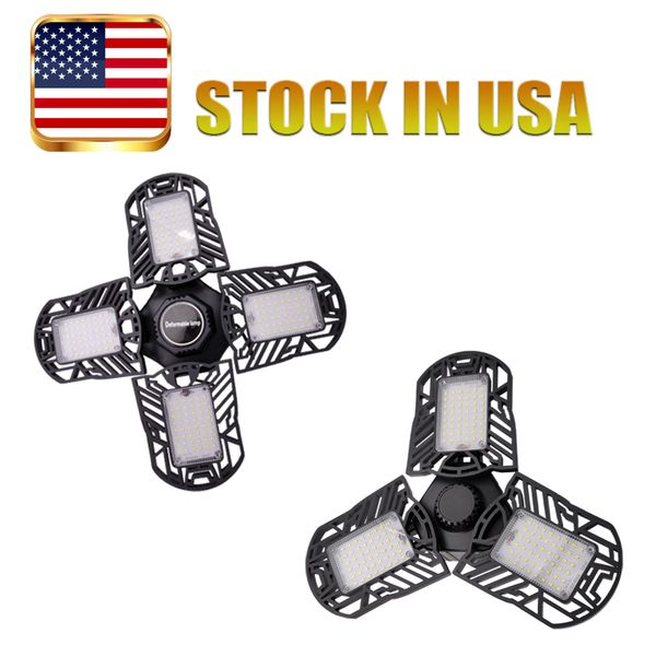 

garage light deformable, 60w 100w 6000k e26 led bulb shop light for garage, ceiling basement, workshop, warehouse