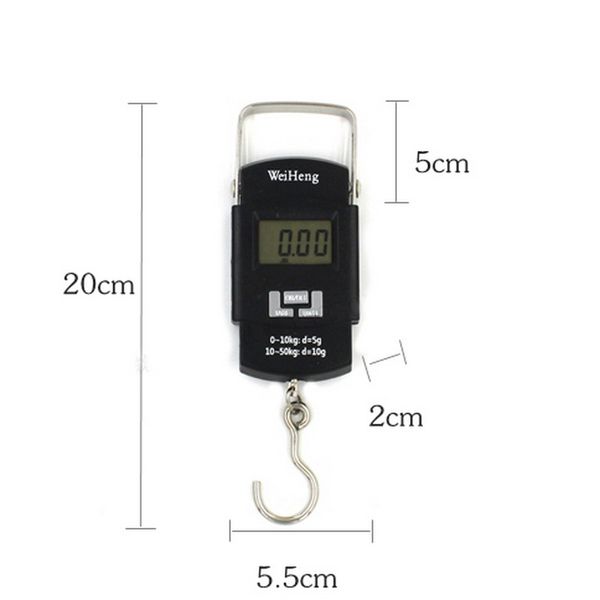 

50kg 10g electronic portable digital scale hanging hook fishing travel double precision luggage weight scale balance scales