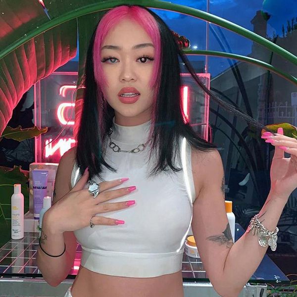 

женская дизайнерская осенняя женская одежда светоотражающая статья сращивание slim fit жилет, Black;white