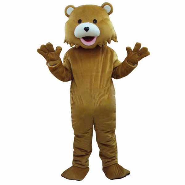 

2019 factory sale brown bear mascots mascot costume fancy dress ing, Red;yellow