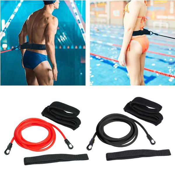 

swimming training resistance belt adjustable swimming safe elastic traction rope multi-function equipment for exercise