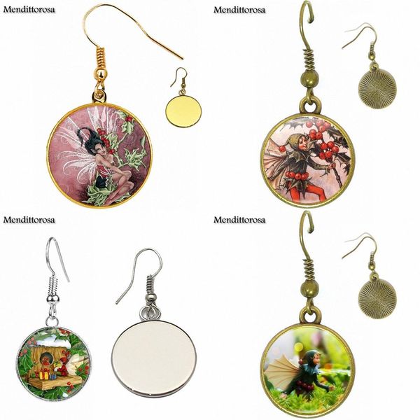 

for women men holly fairy statement bronze/silver/golden clip ear hook drop earrings handmade