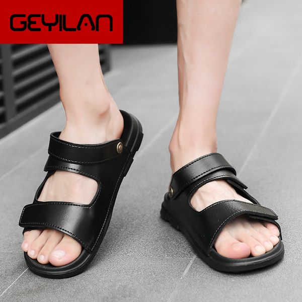

2020 mens sandals summer beach breathable flip flop casual shoes men sandalia tenis masculino zapatillas male comfortable shoe, Black