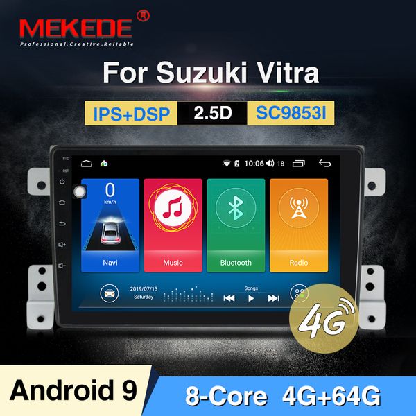 

mekede android 9.0 car gps navigator dvd player for vitara support steering wheel control wifi 4+64g car dvd