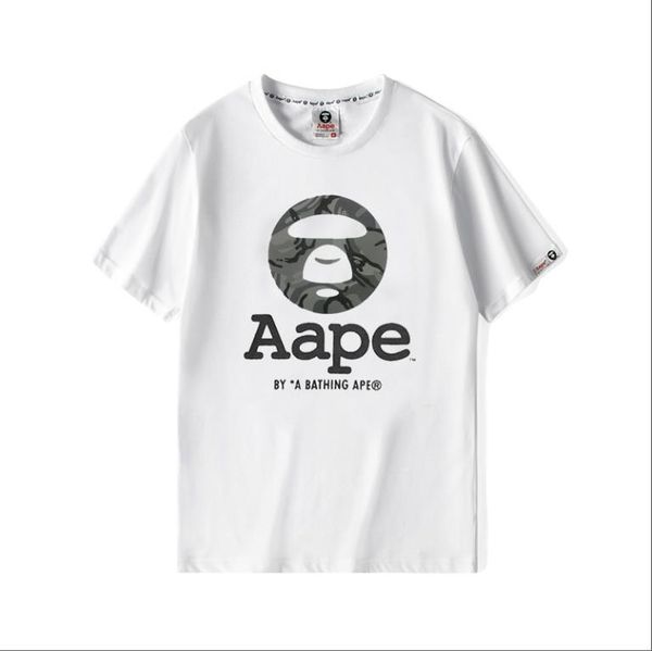 

20ss aapes mens роскошный t-shirt итальянский дизайнер бренда тенниска chaussures печати tshirt платформы канье лосины тенниску размер -xxl, White;black