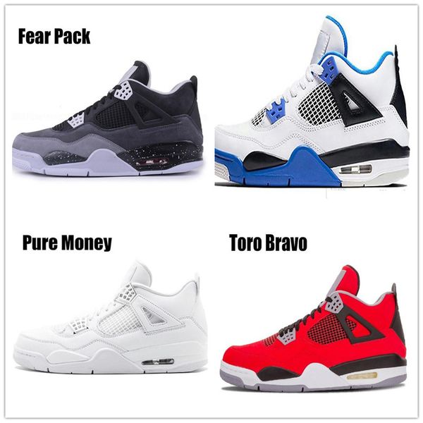 

womens mens basketball shoes j4 4s white cement bred fire red sports sneakers jack university blue trail walking running shoes