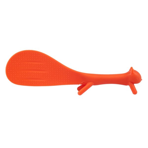 

оранжевая пластиковая белка в форме антипригарной рисовой ложки совок