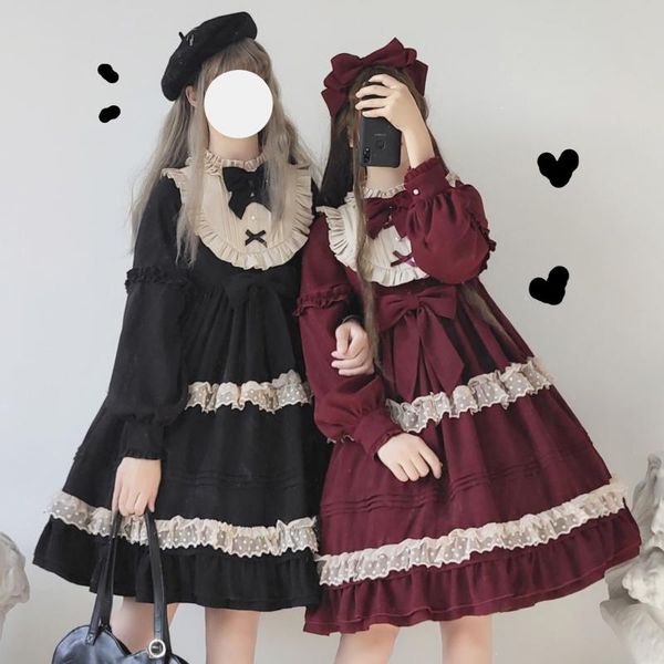 

original genuine winter light sweet lolita is lolita cocoa milk shake the op daily japanese girl soft sister stripe dress, Blue