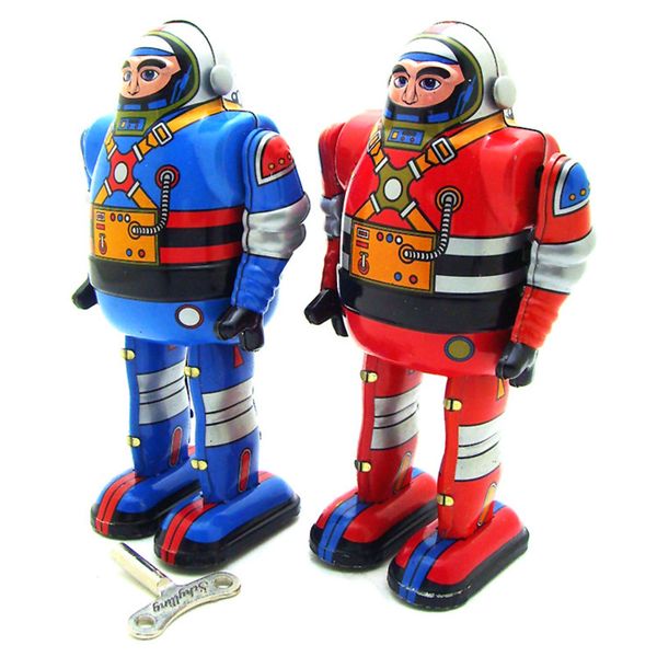 

vintage retro astronaut robot tin toys classic clockwork wind up astronaut robot tin toy for kids collectible gift
