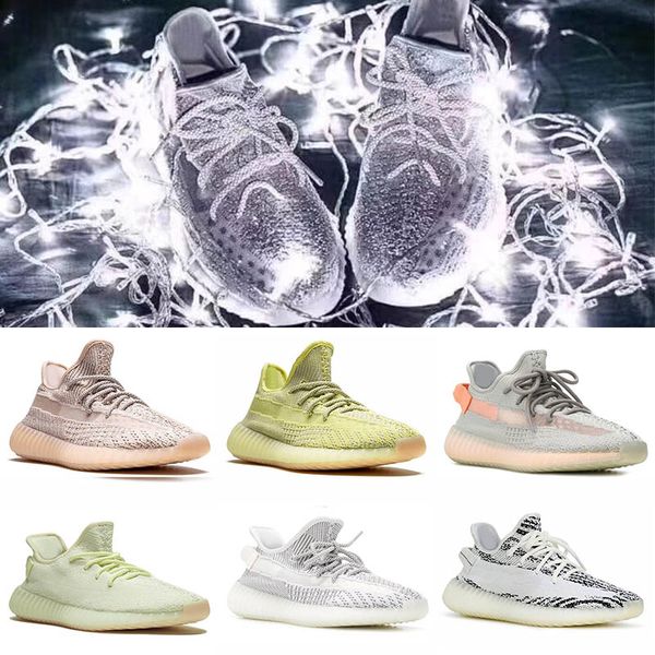 

men women running shoes beluga 2 sesame static blue tint antlia 2020 synth glow true form clay bred zebra designer kanye west 36-48, White;red
