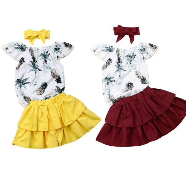 

pudcoco brand new 3pcs infant baby girl clothes ruffle sleeve floral romper tutu dress outfit set, Pink;blue