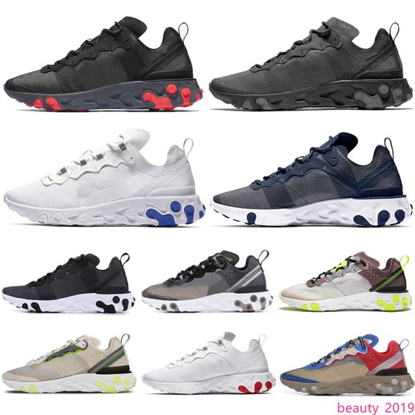 

wholesale react element 87 55 running shoes men women red orbit light beige moss mens trainers sports sneakers for size 36-45