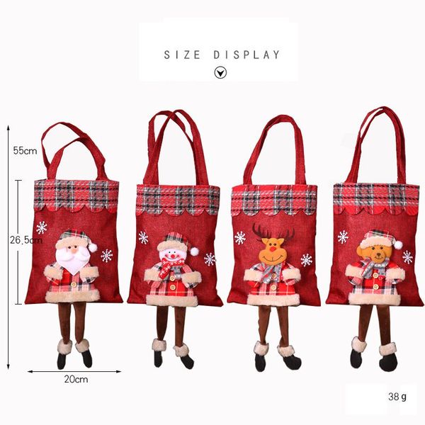 

merry christmas gift bags santa claus xmas tree shopping packing bags happy new year christmas candy
