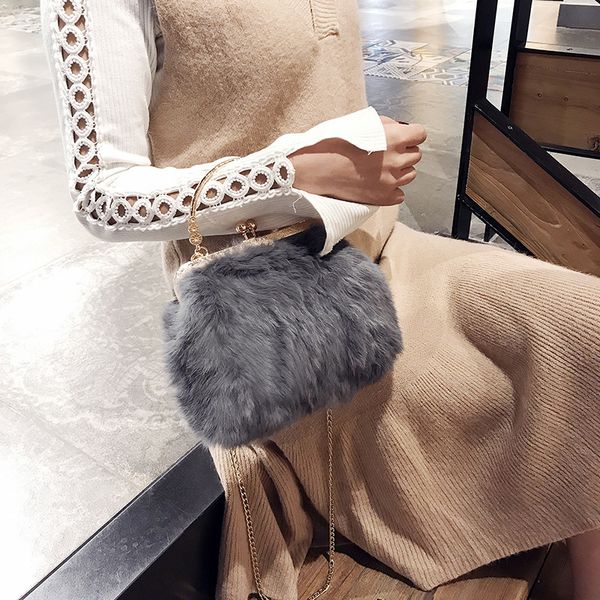 

2020 new women's shoulder bag korean fashion ladies crossbody bag large capacity plush shoulder