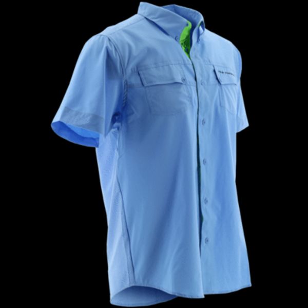 

2020 h*k men fishing shirt short sleeve hiking shirts fast dry upf30 uv breathable outdoor fishing clothing men plus size m-3xl, Gray;blue