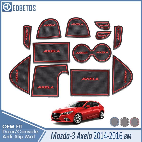 

car gadget pad for 3 axela bm 2014 2015 2016 3 pre-facelift accessories gel pad rubber gate slot mat cup mats tapis