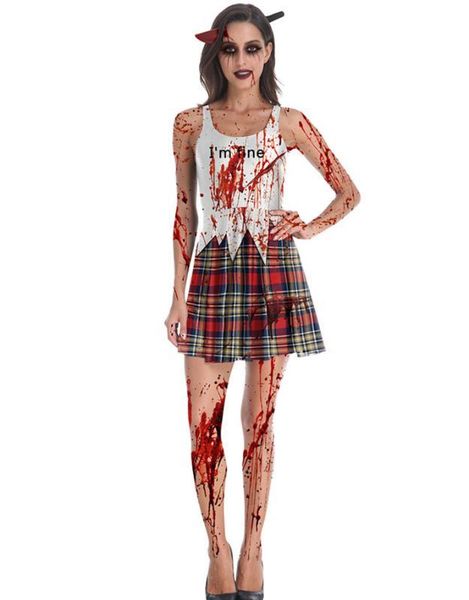 

сценическая одежда мода ladys танк платья ужас зомби женский призрак стиль женщины платье женские новый дизайнер, Black;red