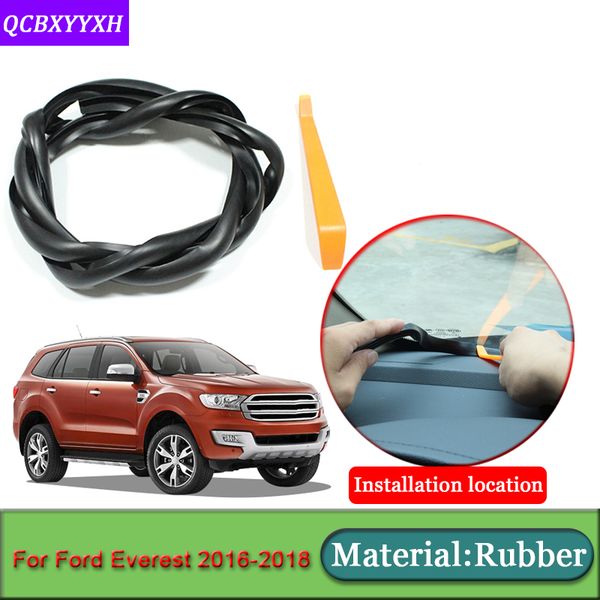 

car-styling for everest 2016-2018 anti-noise soundproof dustproof car dashboard windshield sealing strips auto accessories
