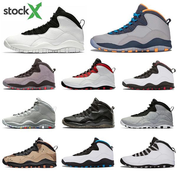

luxury air jordan retro 10 10s seattle steel westbrook class of 2006 fusion red men basketball shoes desert camo orlando sneakers, White;red