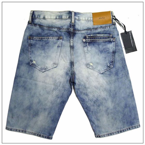 

blue gray high-end men's jeans denim shorts cotton