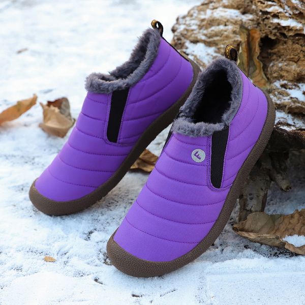 

men casual shoes sneakers autumn winter comfortable men shoes loafers footwears slipon plus velvet snow shoes men big size 36-48, Black