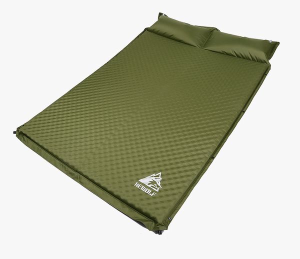 

hewolf outdoor thick 5cm automatic inflatable cushion pad outdoor tent camping mats double inflatable bed mattress 2colors