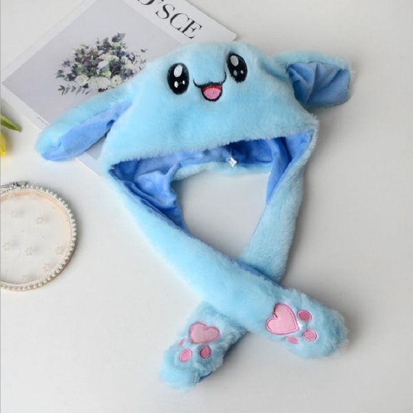 

rabbit hat with moving ears bunny hat ears warm plush sweet cute airbag cap