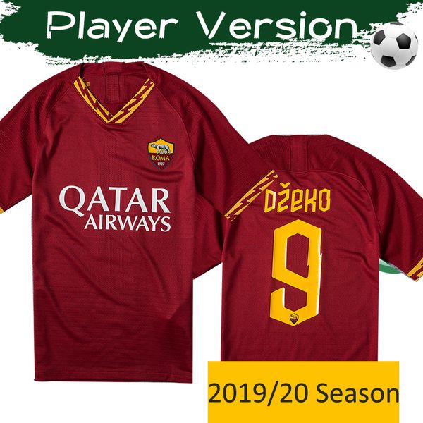 

Player ver ion 2020 rome occer jer ey 19 20 10 totti home football hirt 2019 16 de ro i 9 dzeko uniform ale