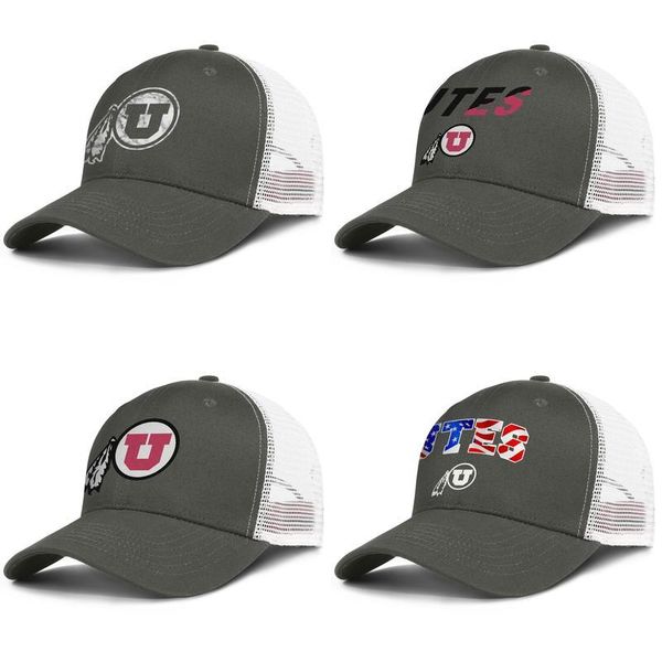 

юта утес футбол флаг сша логотип для мужчин и женщин дальнобойщик бейсболки прохлады приспособленного подгоняет сетку шляпы сетки marble печ, Blue;gray