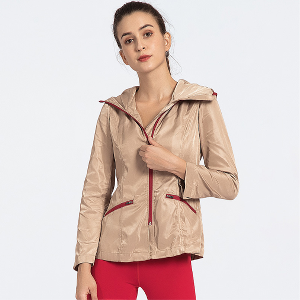 

2020 yoga jogging zip shirts long sleeves breathable tight women shirts running jackets sports coats fitness, White;red